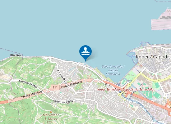 Map of Kopališče Žusterna