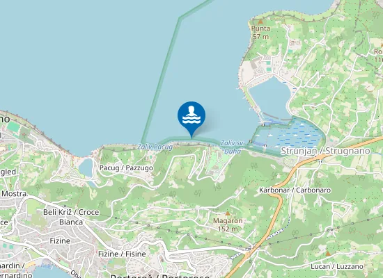 Map of Kopalno Območje Salinera–Pacug