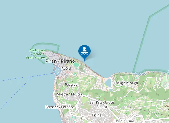 Map of Kopalno Območje Fiesa–Piran