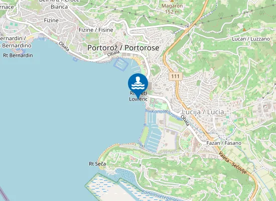 Map of Naravno Kopališče Metropol Portorož