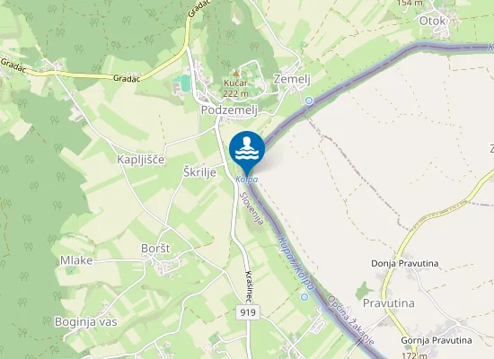 Map of Kopalno Območje Kolpa, Podzemelj