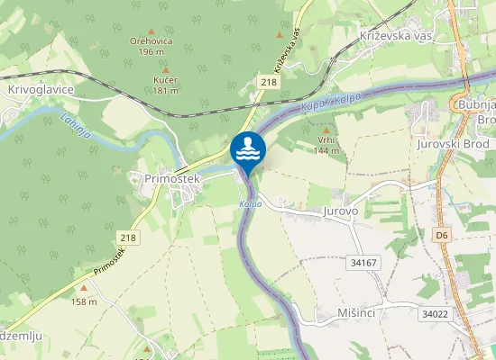 Map of Kopalno Območje Kolpa, Primostek