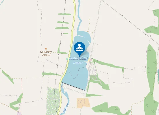 Map of Kunovská Priehrada