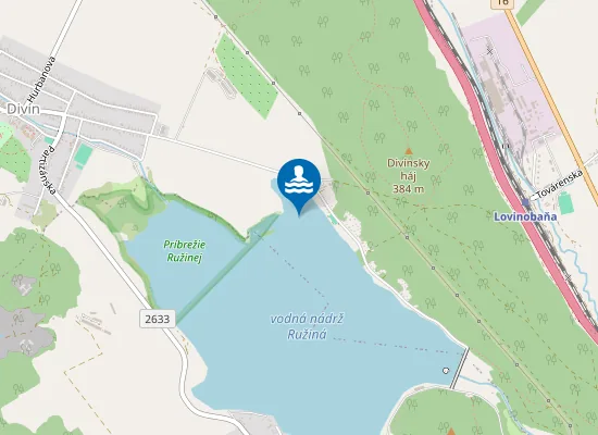 Map of Ružiná - Pri Obci Divín