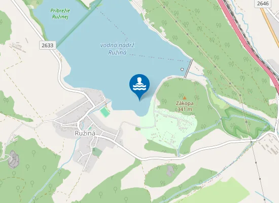 Map of Ružiná - Pri Obci Ružiná