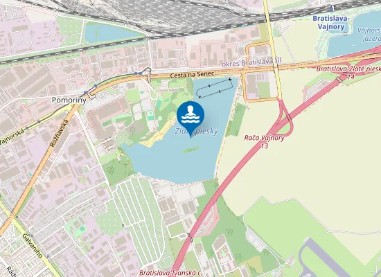 Map of Zlaté Piesky