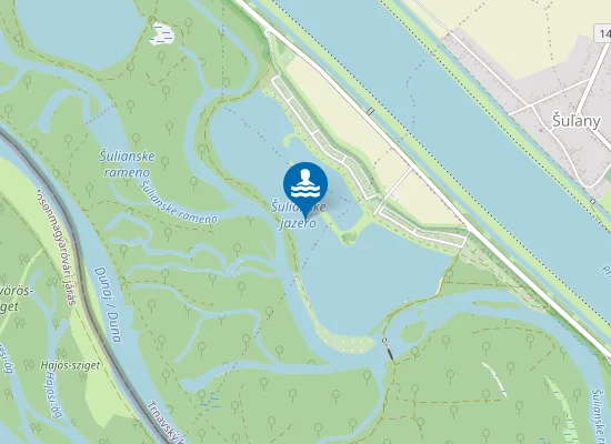 Map of Šulianske Jazero
