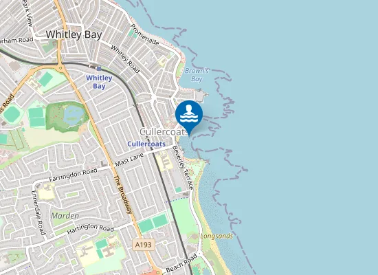 Map of Tynemouth Cullercoats