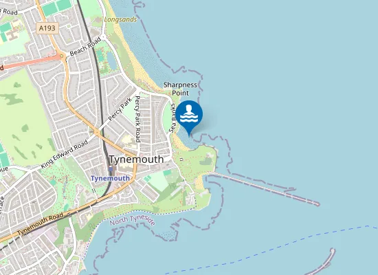 Map of Tynemouth King Edwards Bay