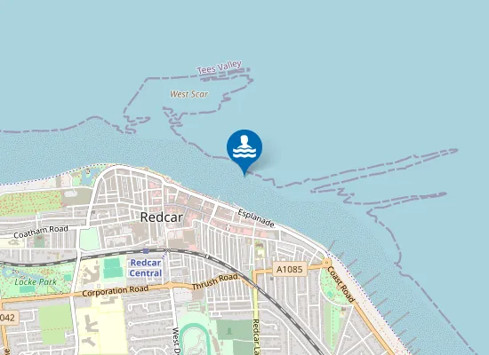 Map of Redcar Lifeboat Station