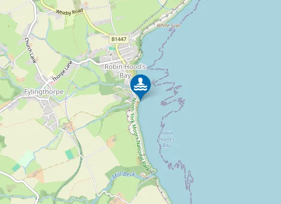 Map of Robin Hoods Bay