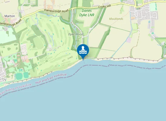 Map of Danes Dyke, Flamborough