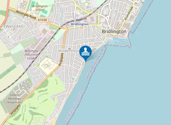 Map of Bridlington South Beach