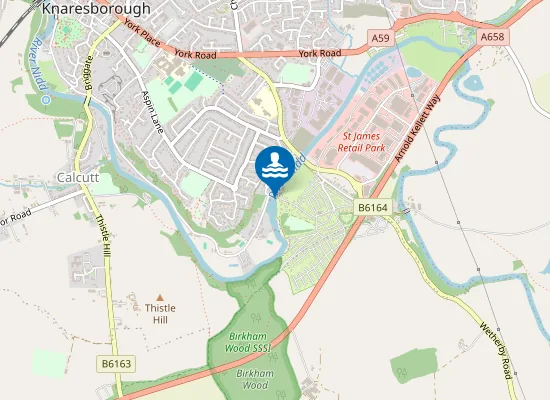 Map of Nidd at the Lido, Knaresborough