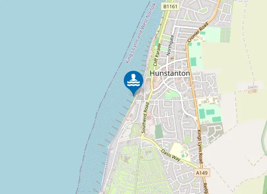 Map of Hunstanton Main Beach