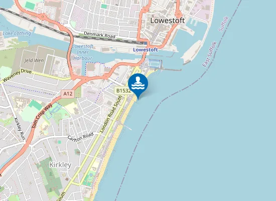 Map of Lowestoft (North of Claremont Pier)