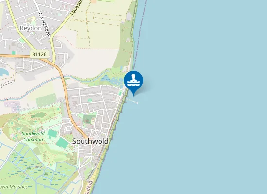 Map of Southwold The Pier