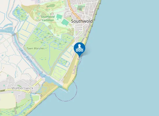 Map of Southwold The Denes