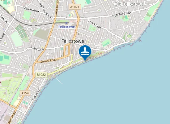 Map of Felixstowe North