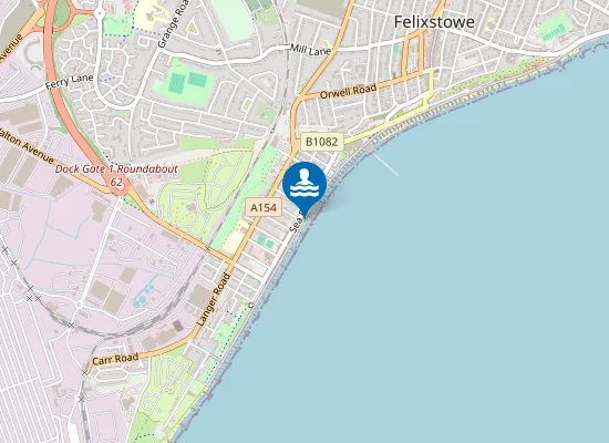 Map of Felixstowe South