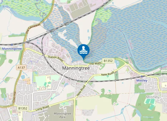 Map of Manningtree Beach, Stour Estuary