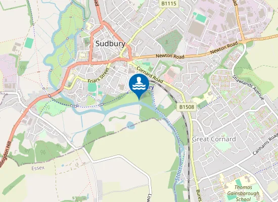 Map of Friars Meadow, River Stour