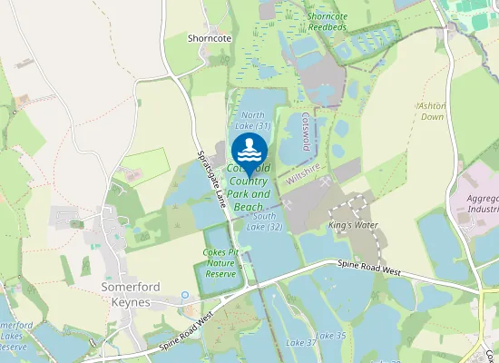 Map of Cotswold Country Park and Beach
