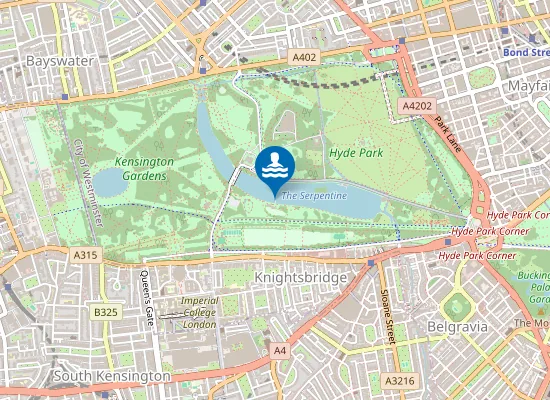 Map of The Serpentine - Hyde Park