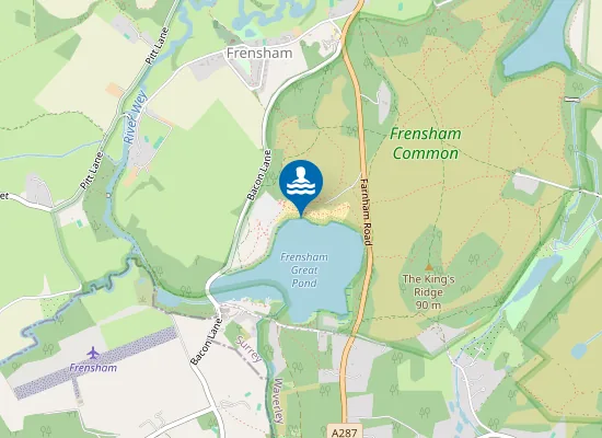 Map of Frensham Great Pond