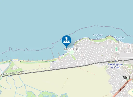 Map of Minnis Bay, Birchington