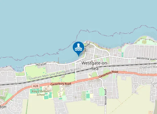 Map of West Bay, Westgate