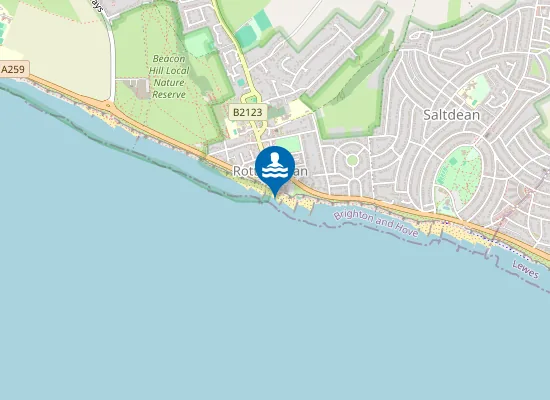 Map of Rottingdean Beach