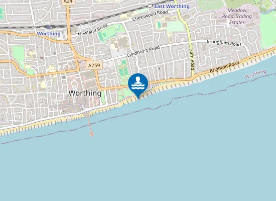 Map of Worthing Beach House