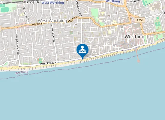 Map of Worthing