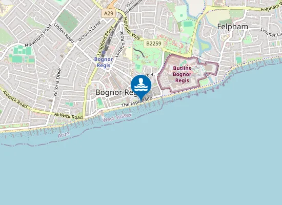 Map of Bognor Regis East