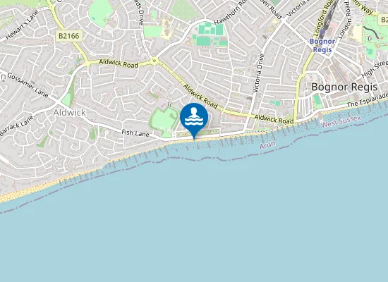 Map of Bognor Regis (Aldwick)