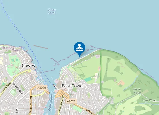 Map of East Cowes