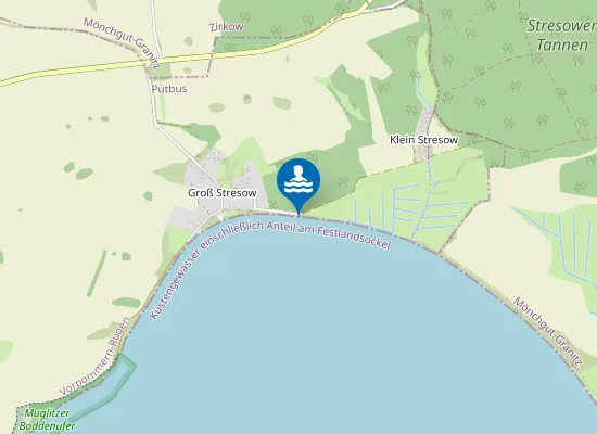 Map of GREIFSWALDER BODDEN STRESOWER BADESTRAND