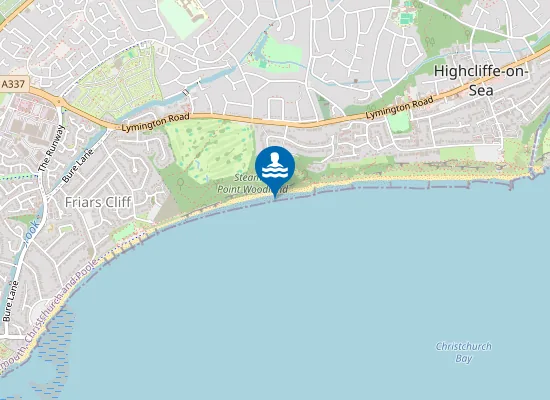 Map of Christchurch Highcliffe Castle