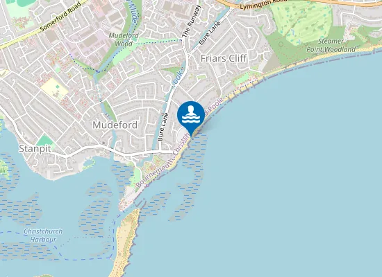 Map of Christchurch Avon Beach