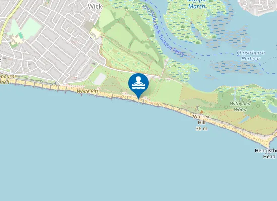 Map of Bournemouth Hengistbury West