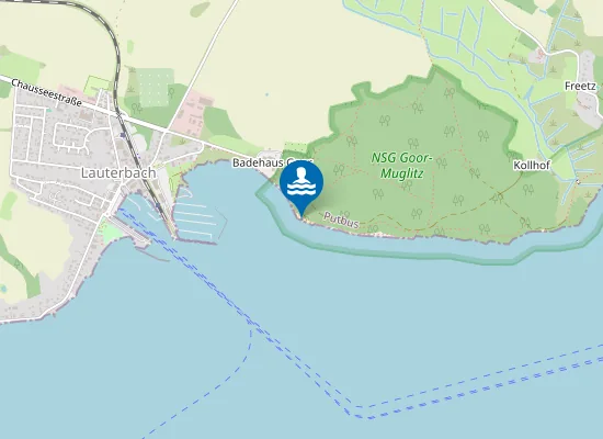 Map of GREIFSWALDER BODDEN BADESTRAND IN DER GOOR