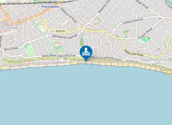 Map of Bournemouth Fisherman`s Walk