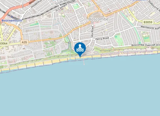 Map of Bournemouth Boscombe Pier