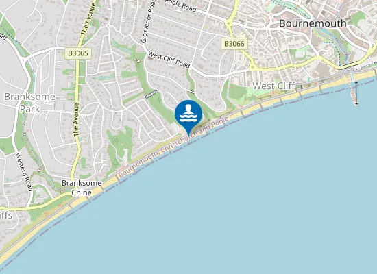 Map of Bournemouth Alum Chine