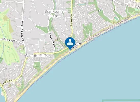 Map of Poole Branksome Chine