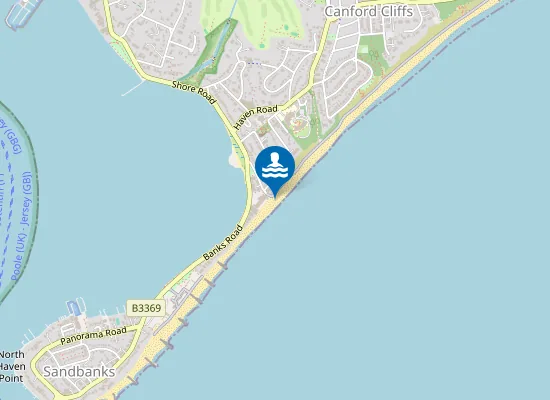 Map of Poole Shore Road Beach