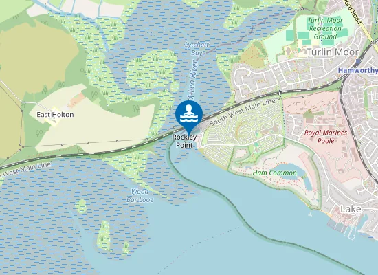 Map of Poole Harbour Rockley Sands