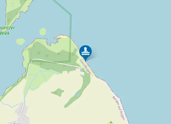 Map of GREIFSWALDER BODDEN ZELTPLATZSTRAND ZICKER ZUDAR