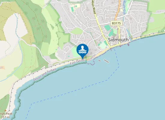 Map of Sidmouth Jacobs Ladder
